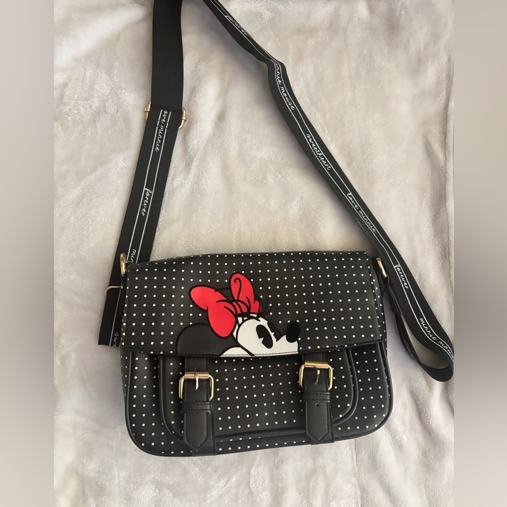 Disney Black and White Polka Dot Crossbody Bag
